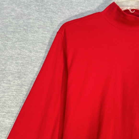 LANDS’ END Christmas Holiday Valentines Soft Snuggly Warm Cotton Mock-Neck Top - Picture 6 of 13